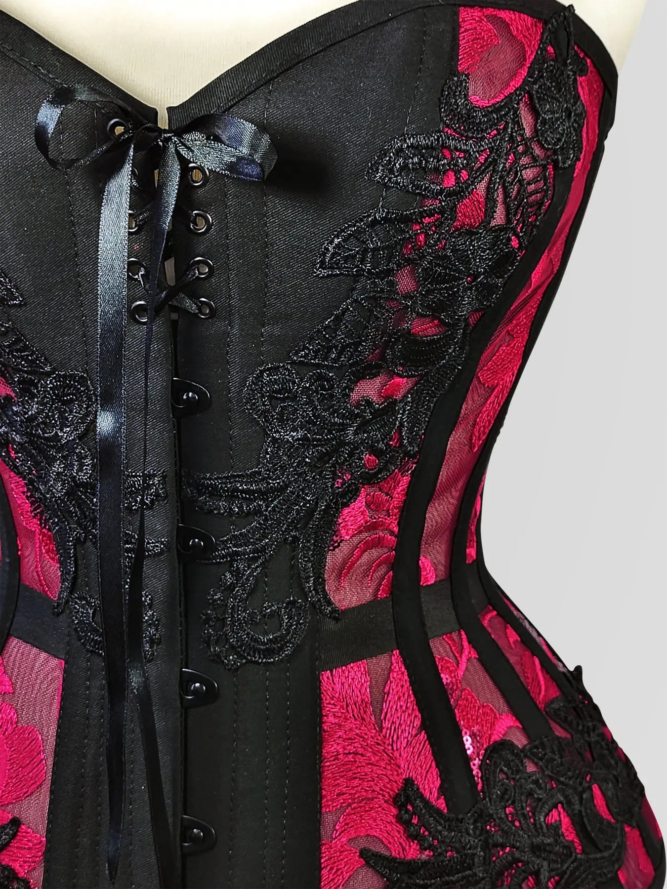 Pré-Commande : Corset Overbust Rasberry Lace - Rebel Madness Rebel Madness