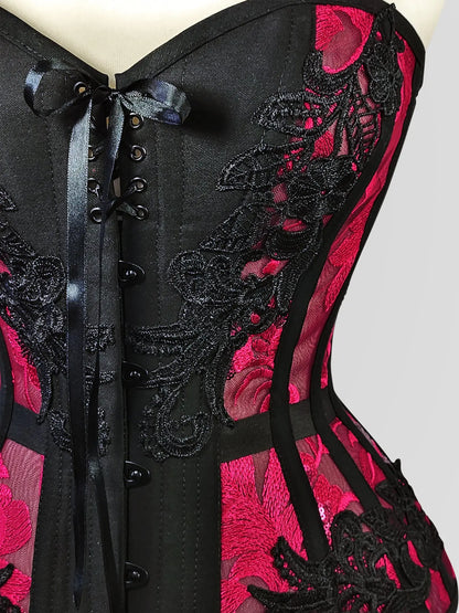 Pré-Commande : Corset Overbust Rasberry Lace - Rebel Madness Rebel Madness