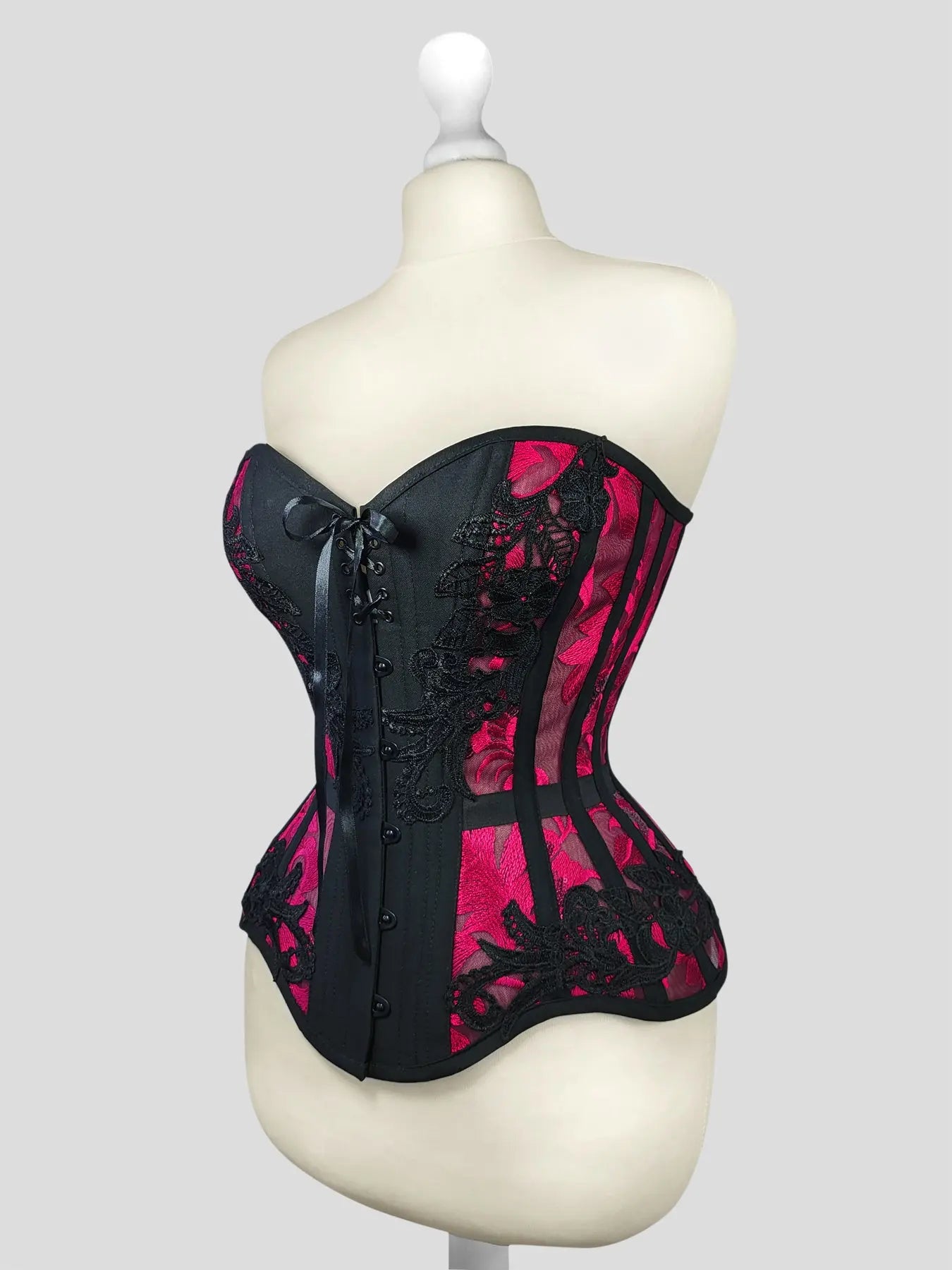 Pré-Commande : Corset Overbust Rasberry Lace - Rebel Madness Rebel Madness