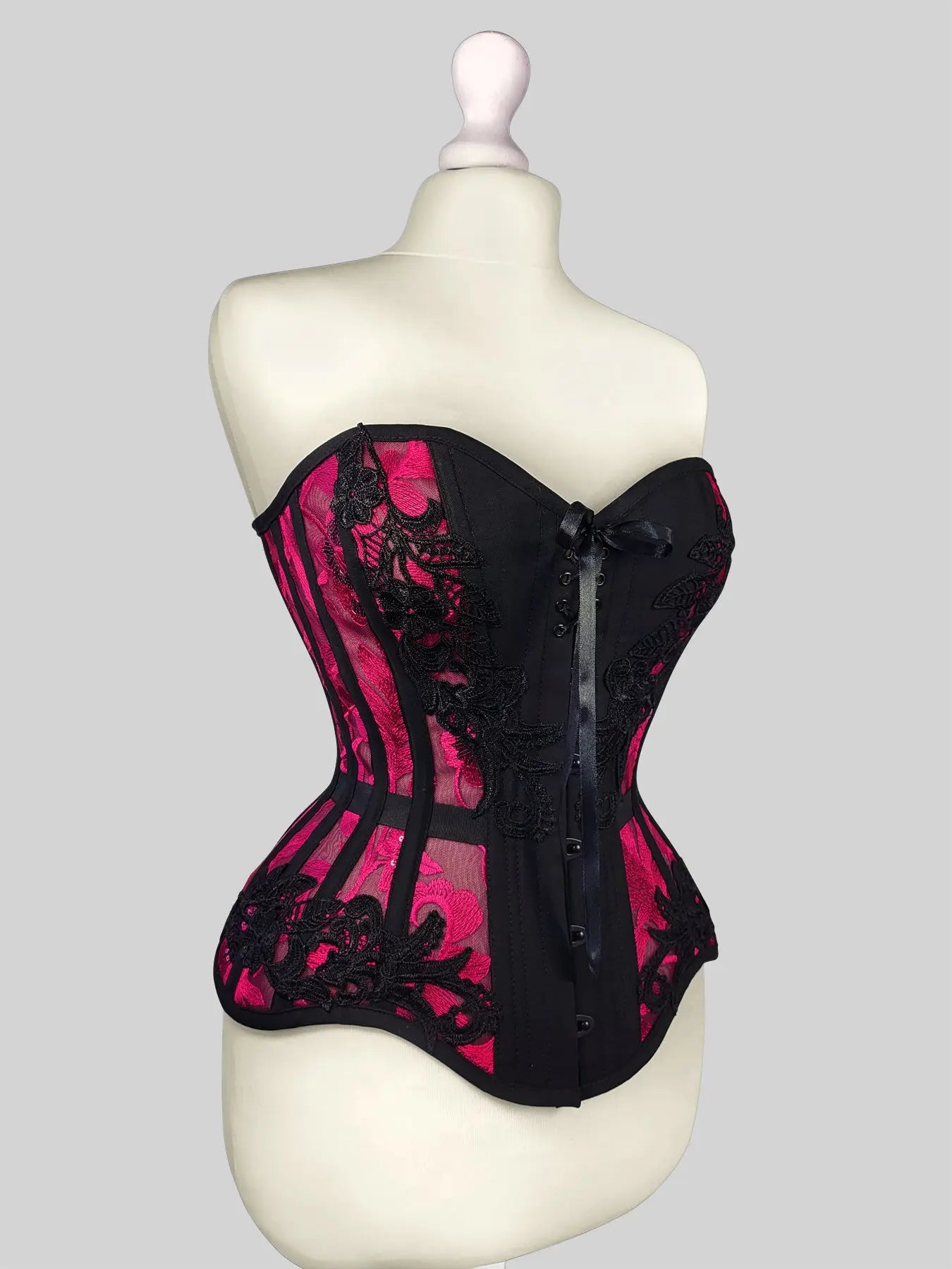 Pré-Commande : Corset Overbust Rasberry Lace - Rebel Madness Rebel Madness