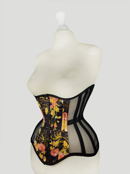 Pré-Commande : Corset Underbust Extrême Blossom Jacquard - Rebel Madness Rebel Madness