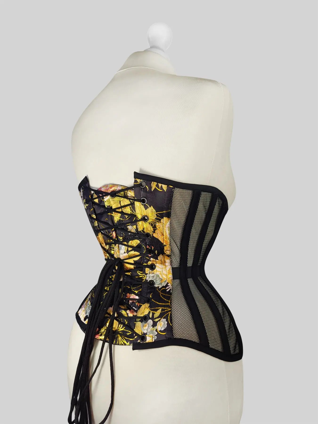 Pré-Commande : Corset Underbust Extrême Blossom Jacquard - Rebel Madness Rebel Madness