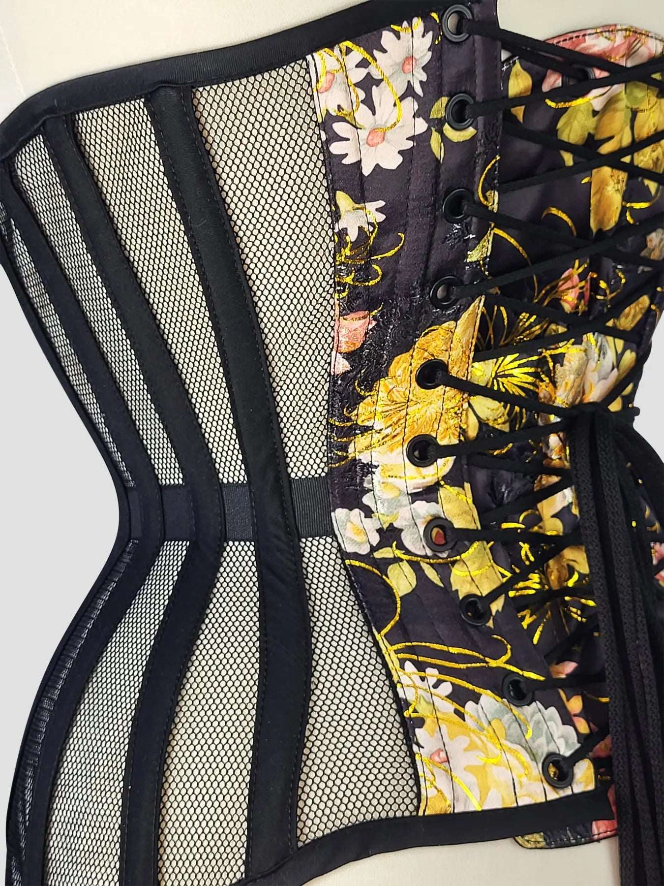 Pré-Commande : Corset Underbust Extrême Blossom Jacquard - Rebel Madness Rebel Madness