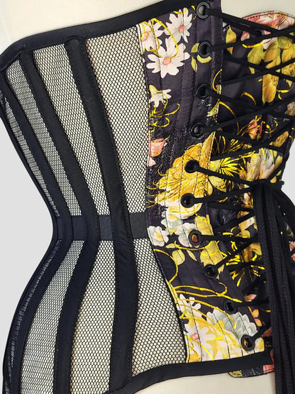 Pré-Commande : Corset Underbust Extrême Blossom Jacquard - Rebel Madness Rebel Madness