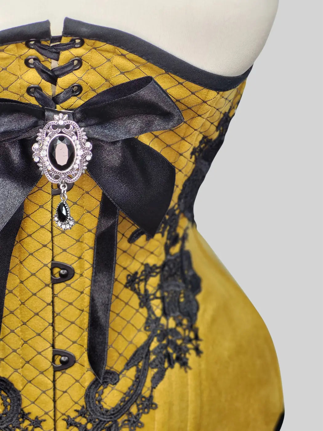 Pré-Commande : Corset Underbust Longline Dijon Velvet - Rebel Madness Rebel Madness