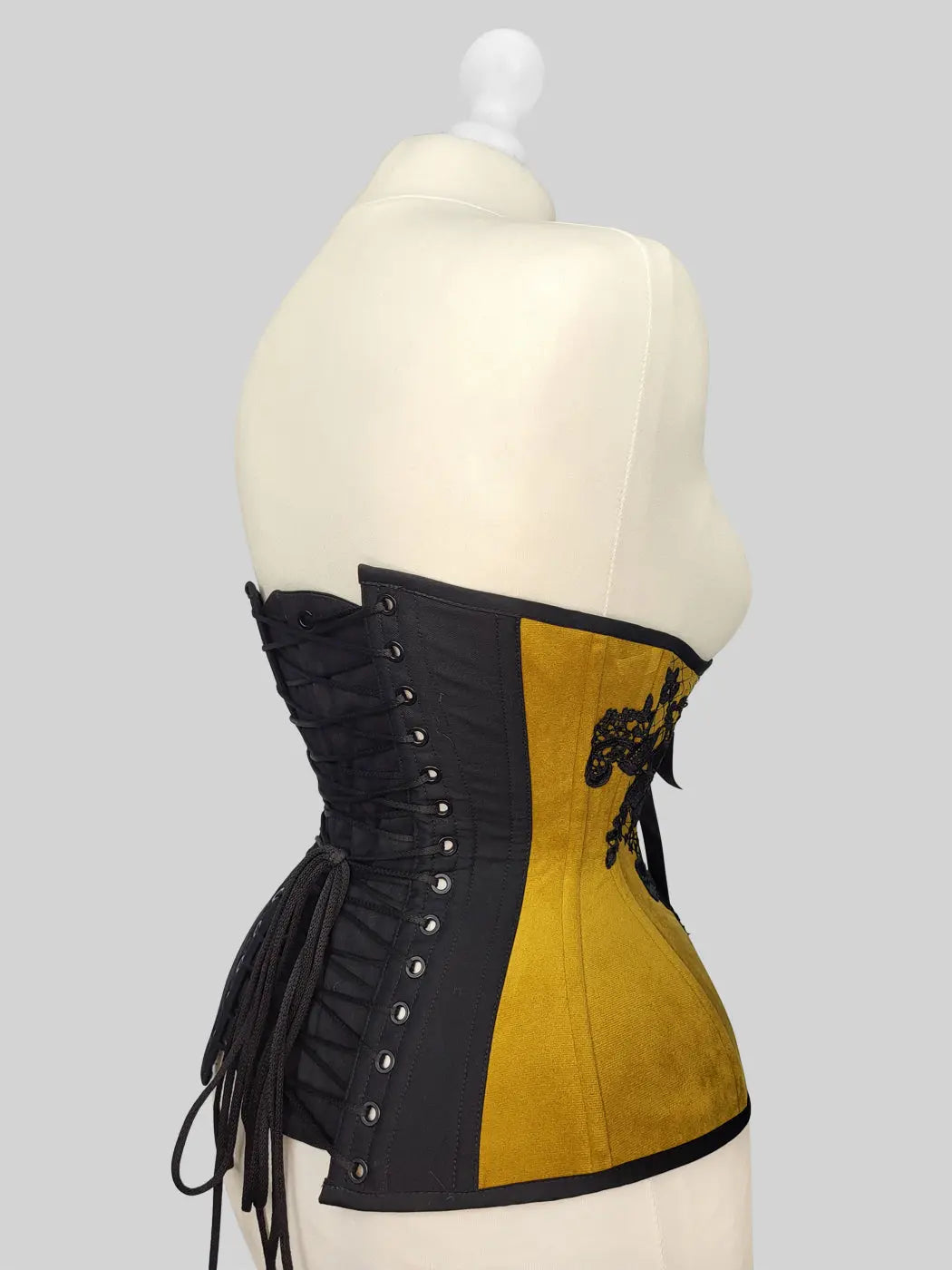 Pré-Commande : Corset Underbust Longline Dijon Velvet - Rebel Madness Rebel Madness