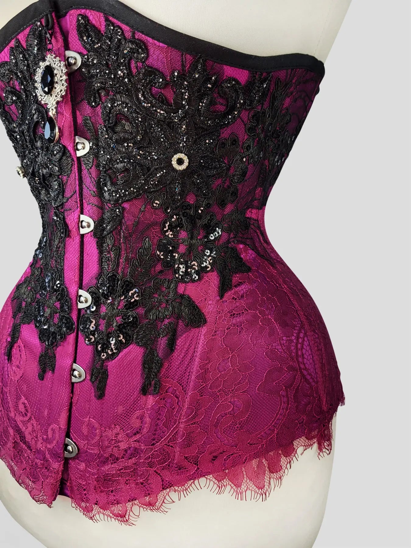 Pré-Commande : Corset Underbust Shiny Mauve - Rebel Madness Rebel Madness