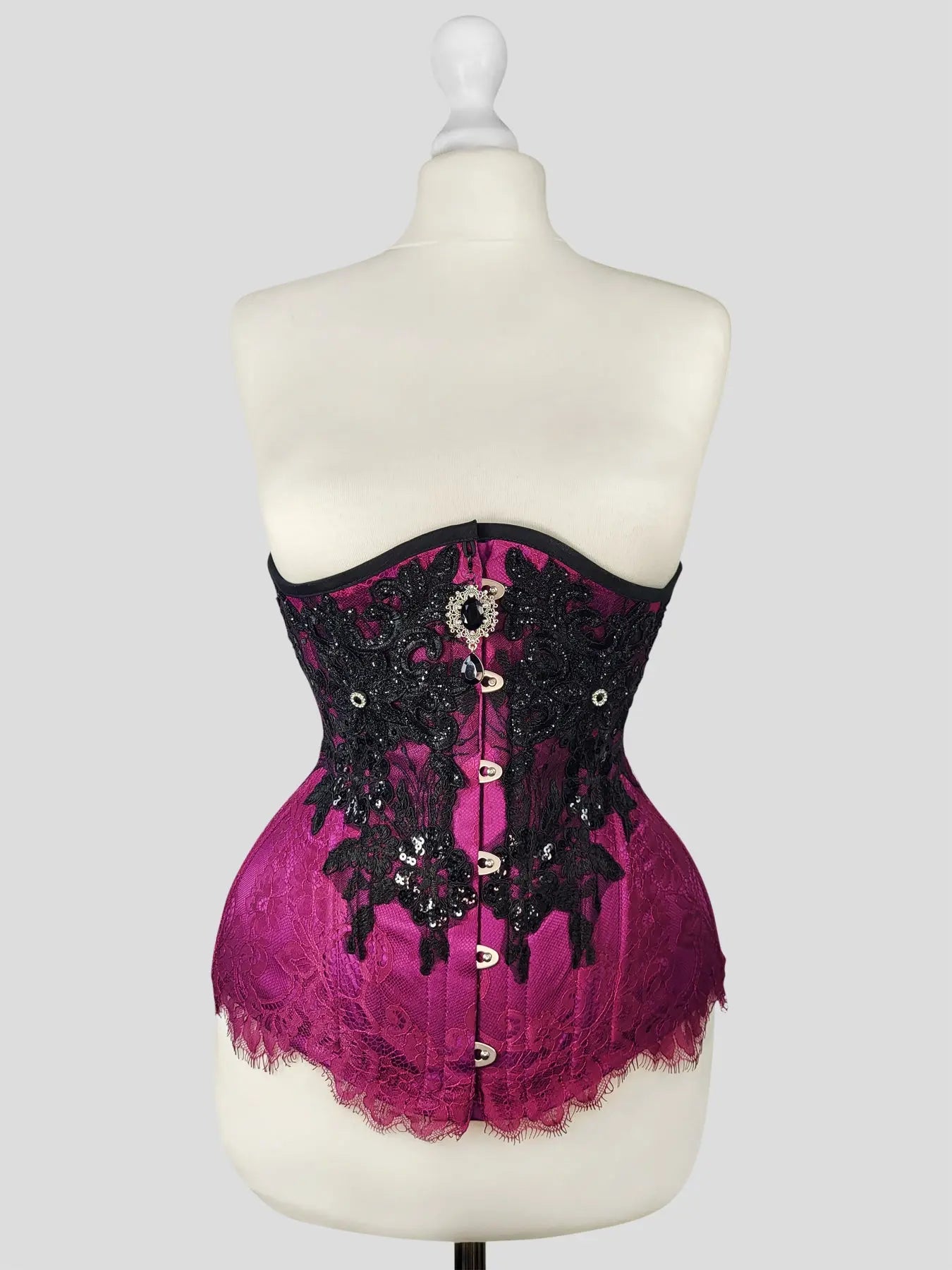 Pré-Commande : Corset Underbust Shiny Mauve - Rebel Madness Rebel Madness