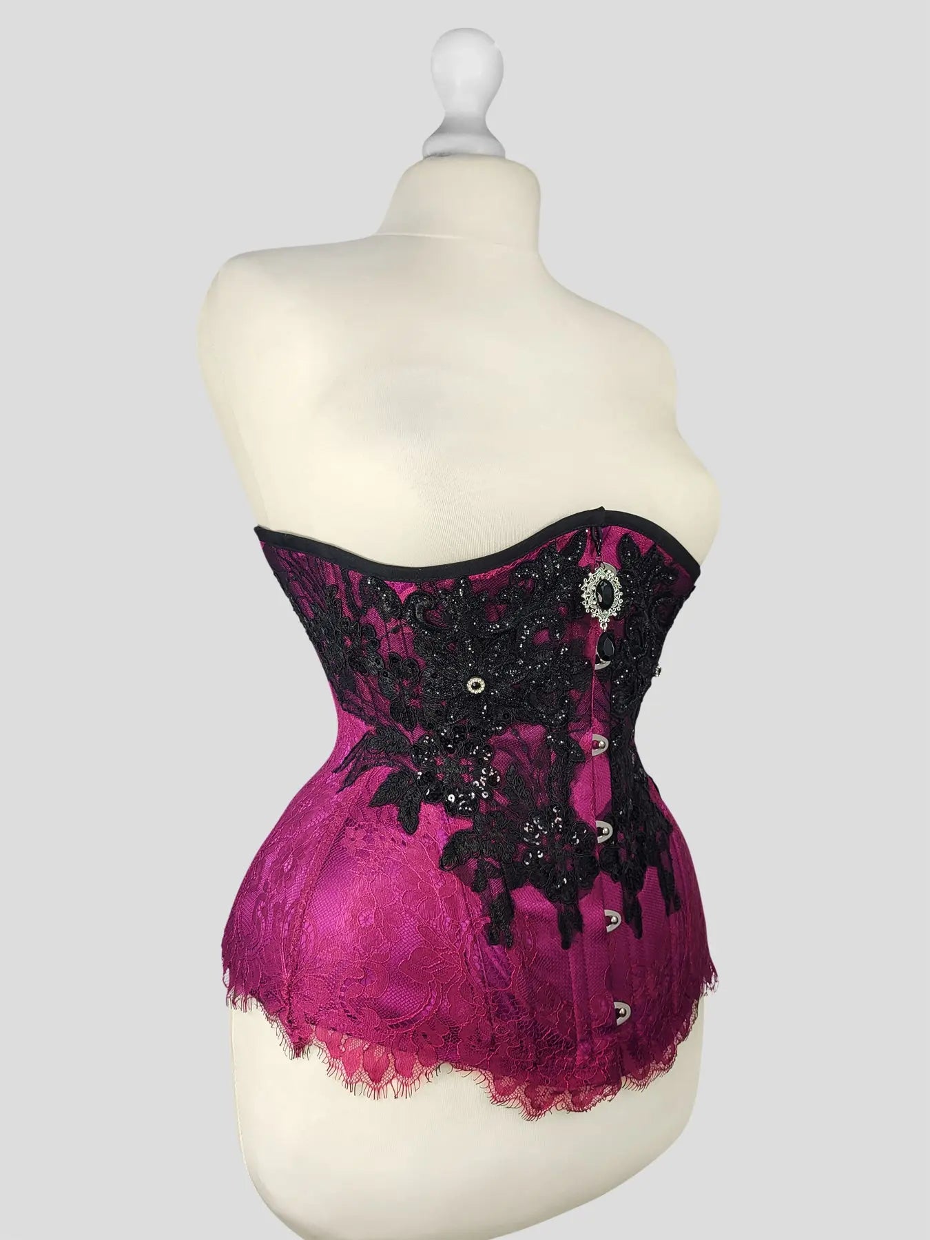 Pré-Commande : Corset Underbust Shiny Mauve - Rebel Madness Rebel Madness