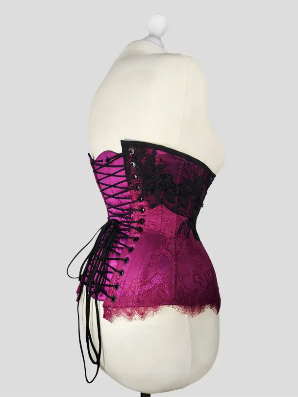 Pré-Commande : Corset Underbust Shiny Mauve - Rebel Madness Rebel Madness