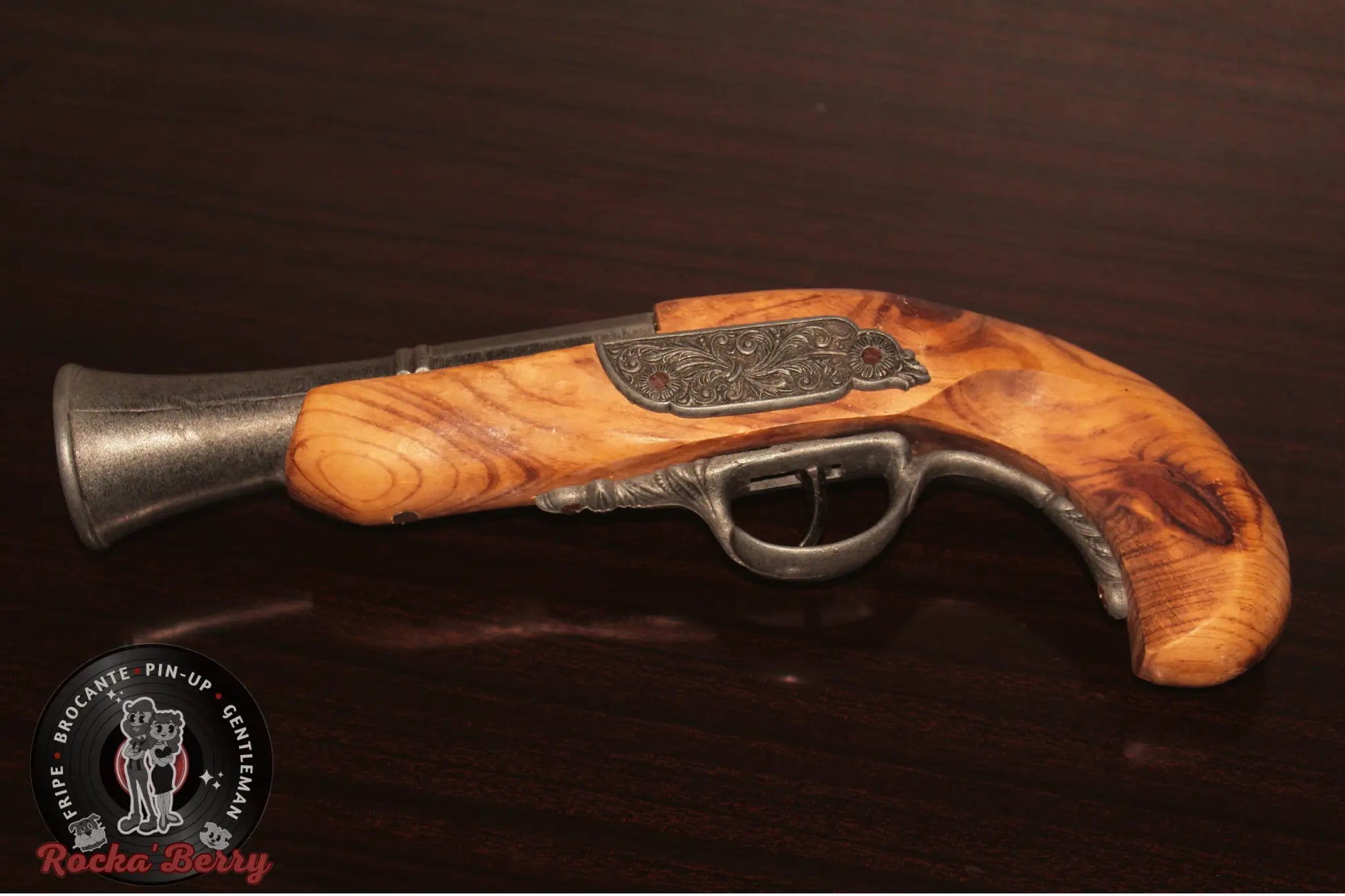 Réplique d'un Pistolet Tromblon (Arme Coloniale factice!) - Bois et Métal - Rocka'Berry