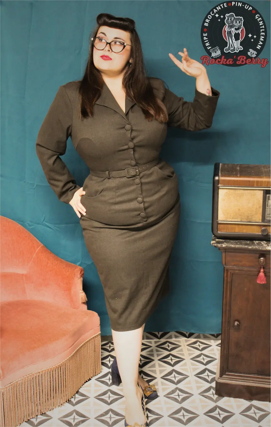 Robe Crayon Marron Miss Kitty Collection  - Vixen by Micheline Pitt Vixen by Micheline Pitt