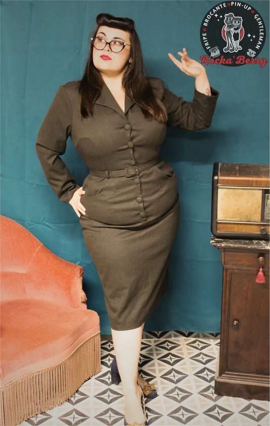 Robe Crayon Marron Miss Kitty Collection  - Vixen by Micheline Pitt Vixen by Micheline Pitt