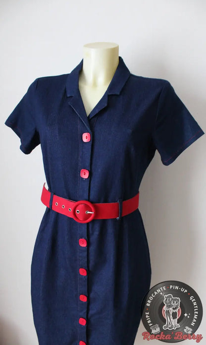Robe Crayon Pinup Denim "Maura" - Collectif Collectif