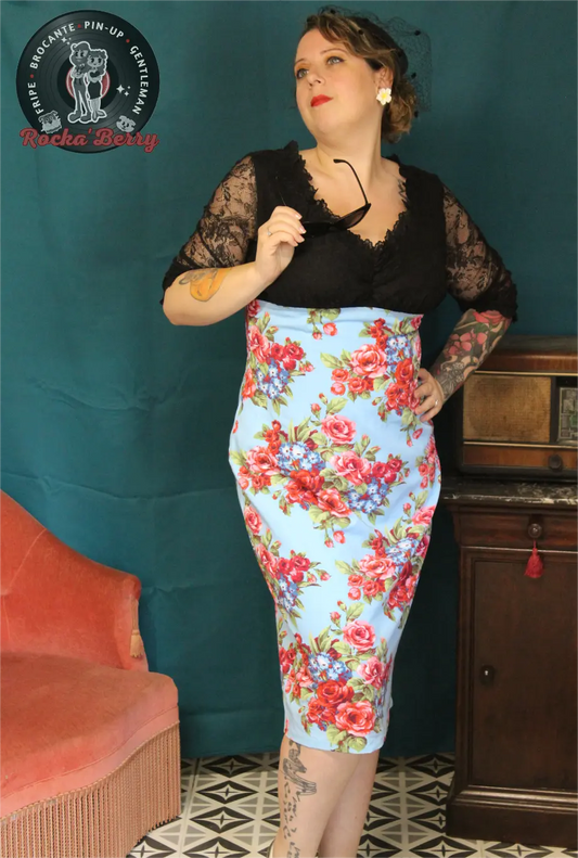 Robe Crayon Romantique Fleurie - Vixen by Micheline Pitt Vixen by Micheline Pitt