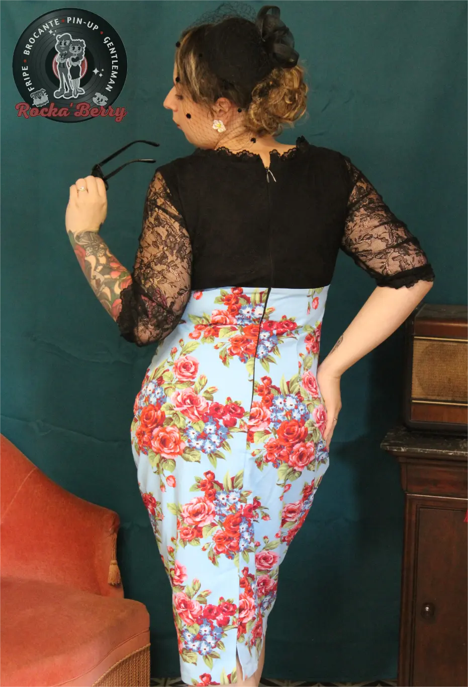 Robe Crayon Romantique Fleurie - Vixen by Micheline Pitt Vixen by Micheline Pitt
