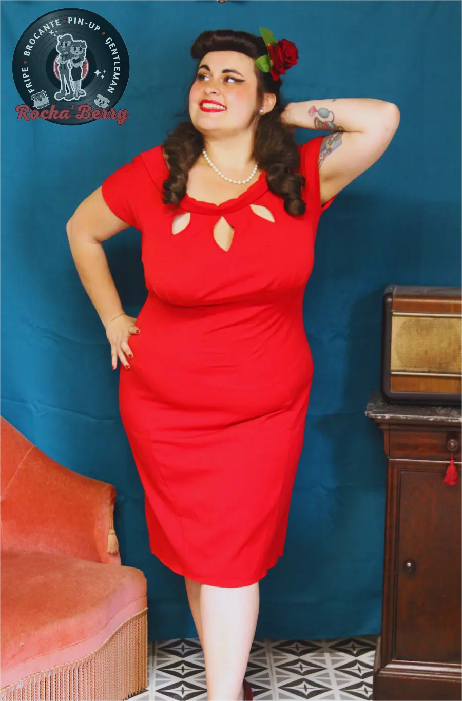Robe Crayon Rouge Pinup - MissCandyFloss Miss Candyfloss
