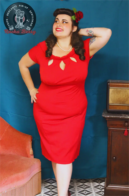 Robe Crayon Rouge Pinup - MissCandyFloss Miss Candyfloss
