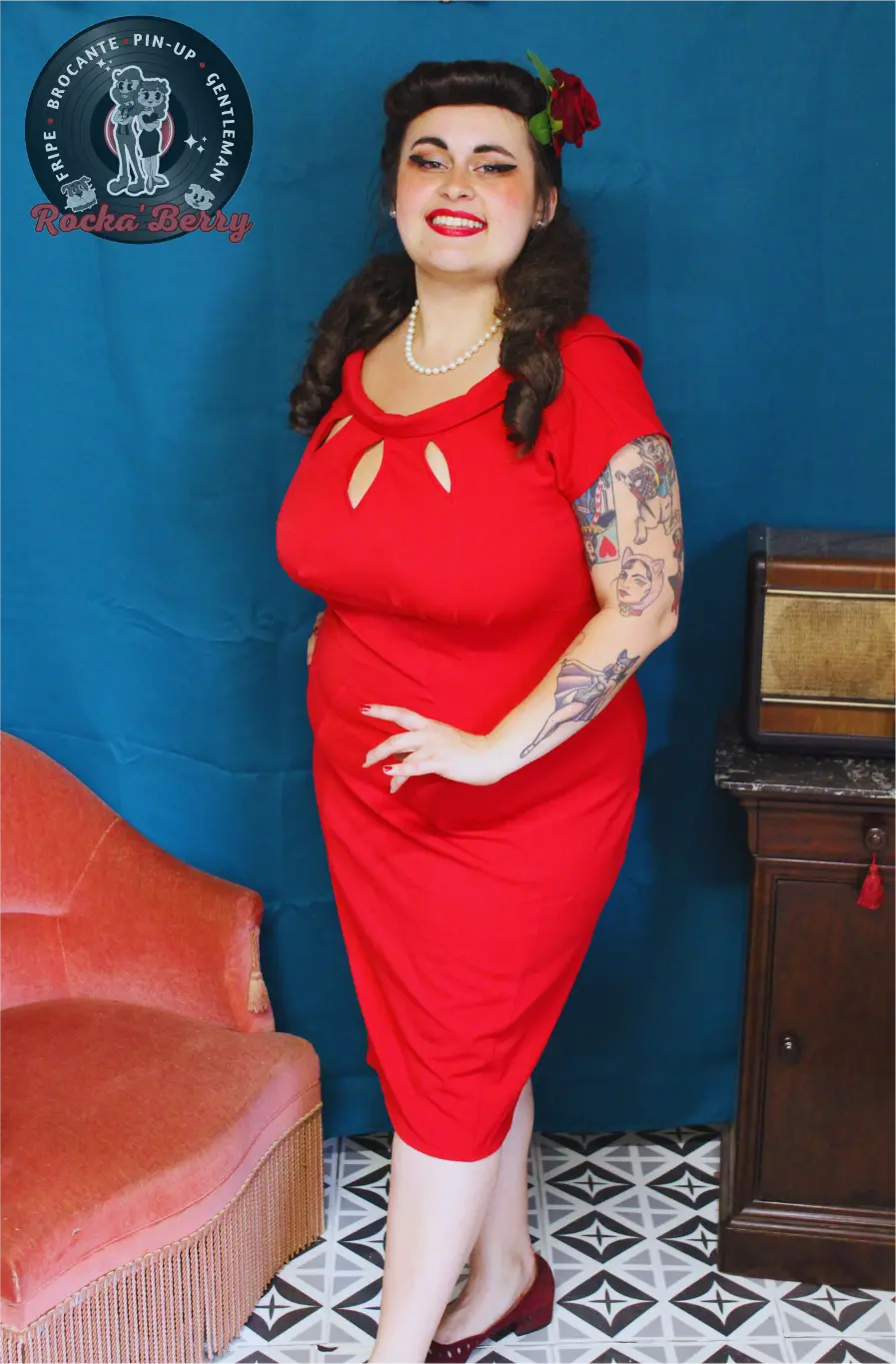 Robe Crayon Rouge Pinup - MissCandyFloss Miss Candyfloss