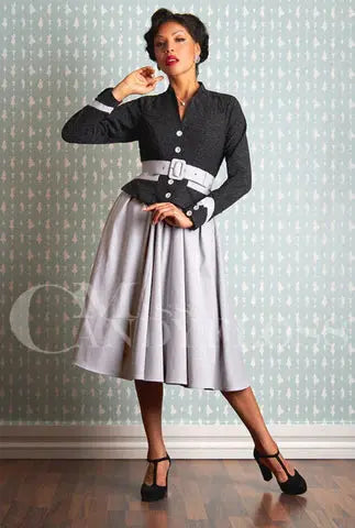 Robe Swing Grise Pinup - MissCandyFloss Miss Candyfloss
