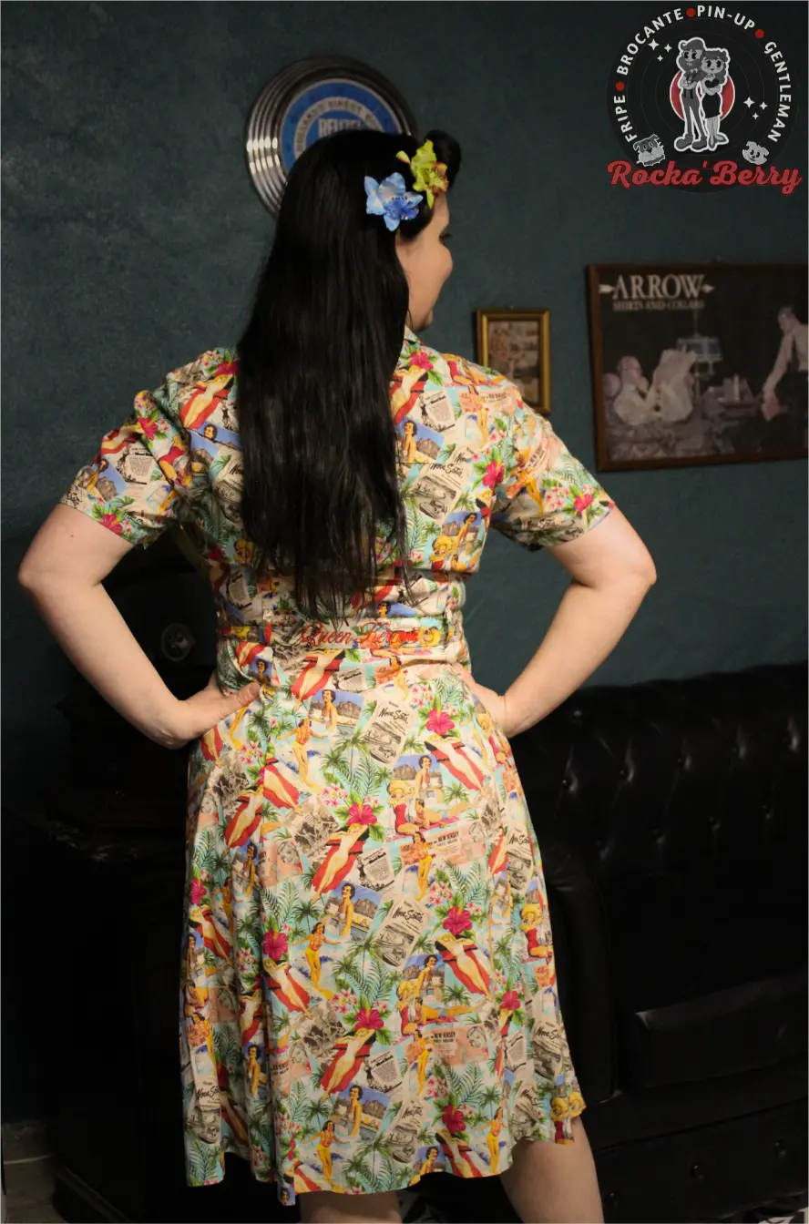 Tropical Tiki Tube Dress - Queen Kerosin 