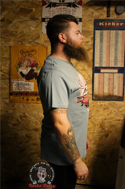 🔥T-shirt Kustom Bleu K.K Edsel - King Kerosin King Kerosin