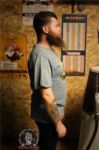 T-shirt Kustom Bleu Pick Up 50 - King Kerosin King Kerosin