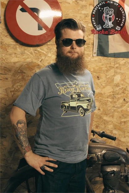 T-shirt Kustom Bleu Pick Up 50 - King Kerosin King Kerosin
