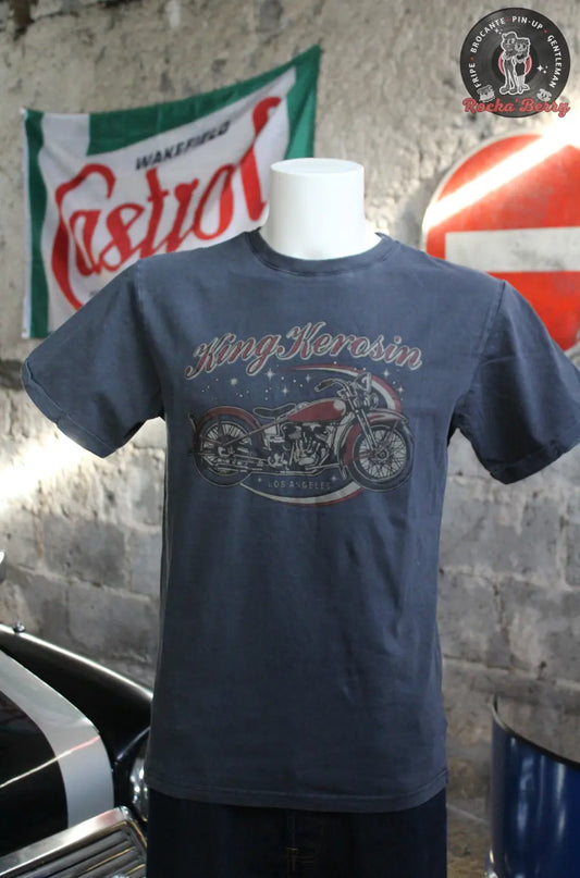 T-shirt Kustom Gris Bobber - King Kerosin King Kerosin