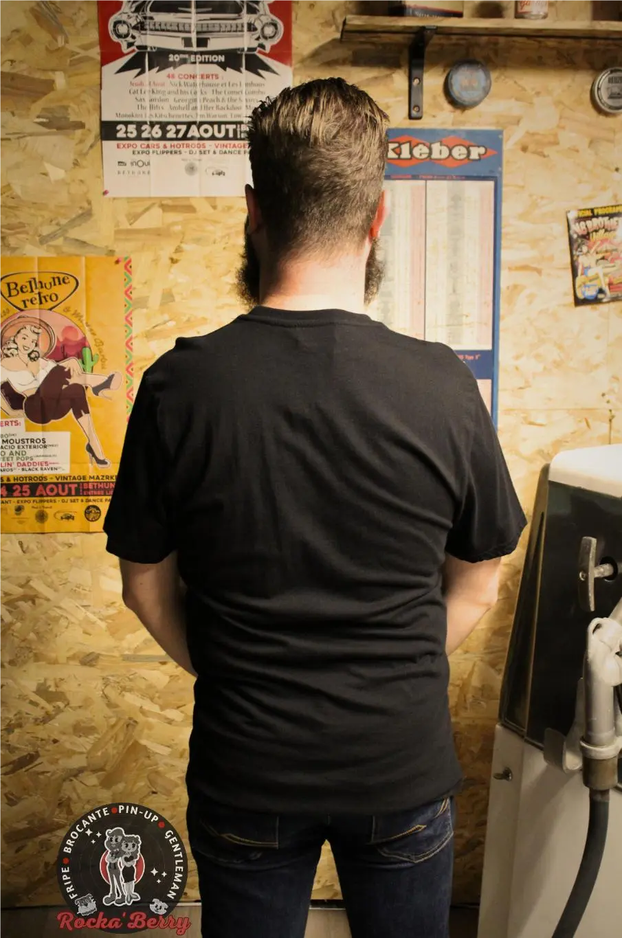 🏁T-shirt Kustom Noir Red Baron RoadKiller - King Kerosin King Kerosin