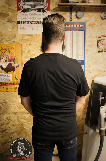 🏁T-shirt Kustom Noir Red Baron RoadKiller - King Kerosin King Kerosin