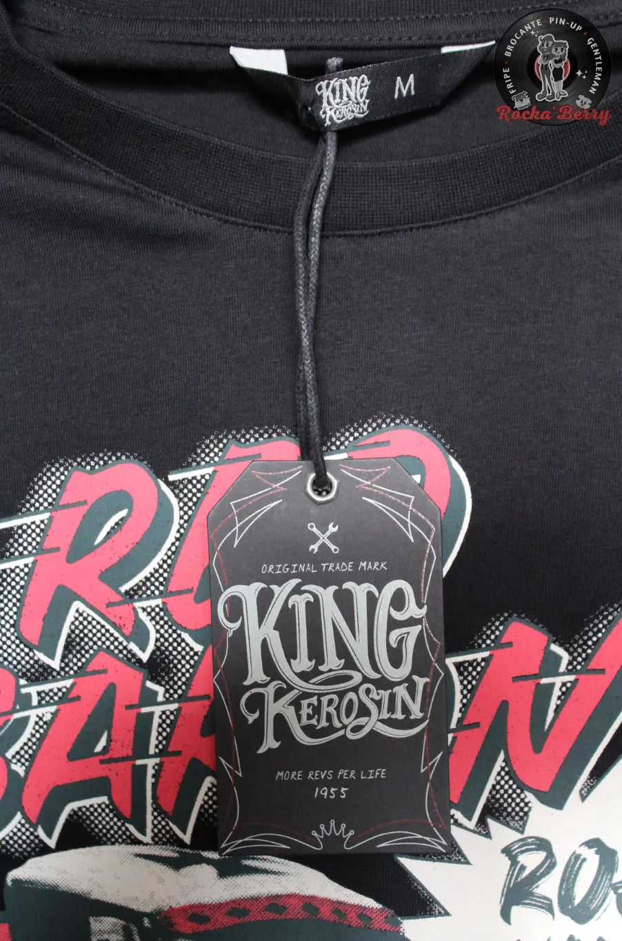 T-shirt Kustom Noir Red Baron RoadKiller - King Kerosin King Kerosin