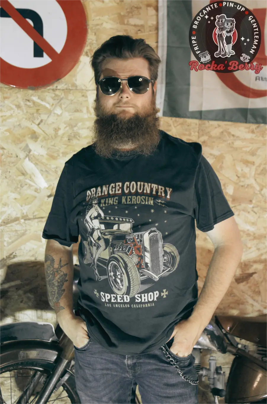 T-shirt Kustom Speed Shop - King Kerosin - Rocka'Berry