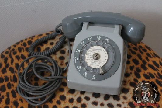 Téléphone Vintage 60s en Bakelite Socotel S63 Gris 1 - Made in France Rocka'Berry