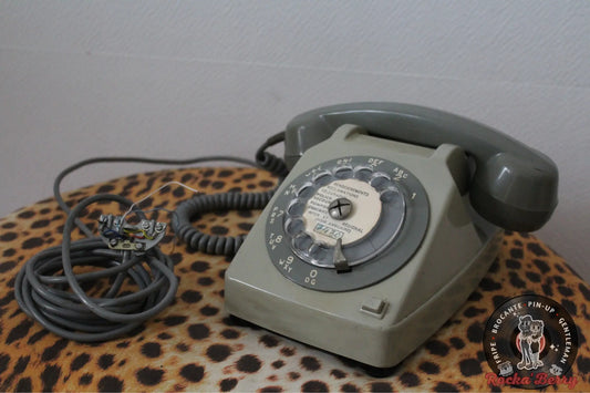 Téléphone Vintage 60s en Bakelite Socotel S63 Gris 4   - Made in France Rocka'Berry