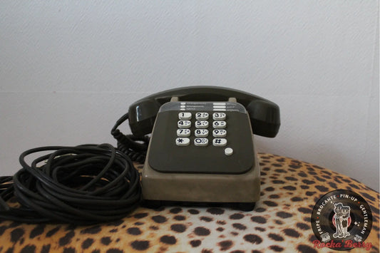 Téléphone Vintage 70s en Bakelite Socotel S63 Vert   - Made in France Rocka'Berry