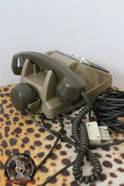 Téléphone Vintage 70s en Bakelite Socotel S63 Vert   - Made in France Rocka'Berry