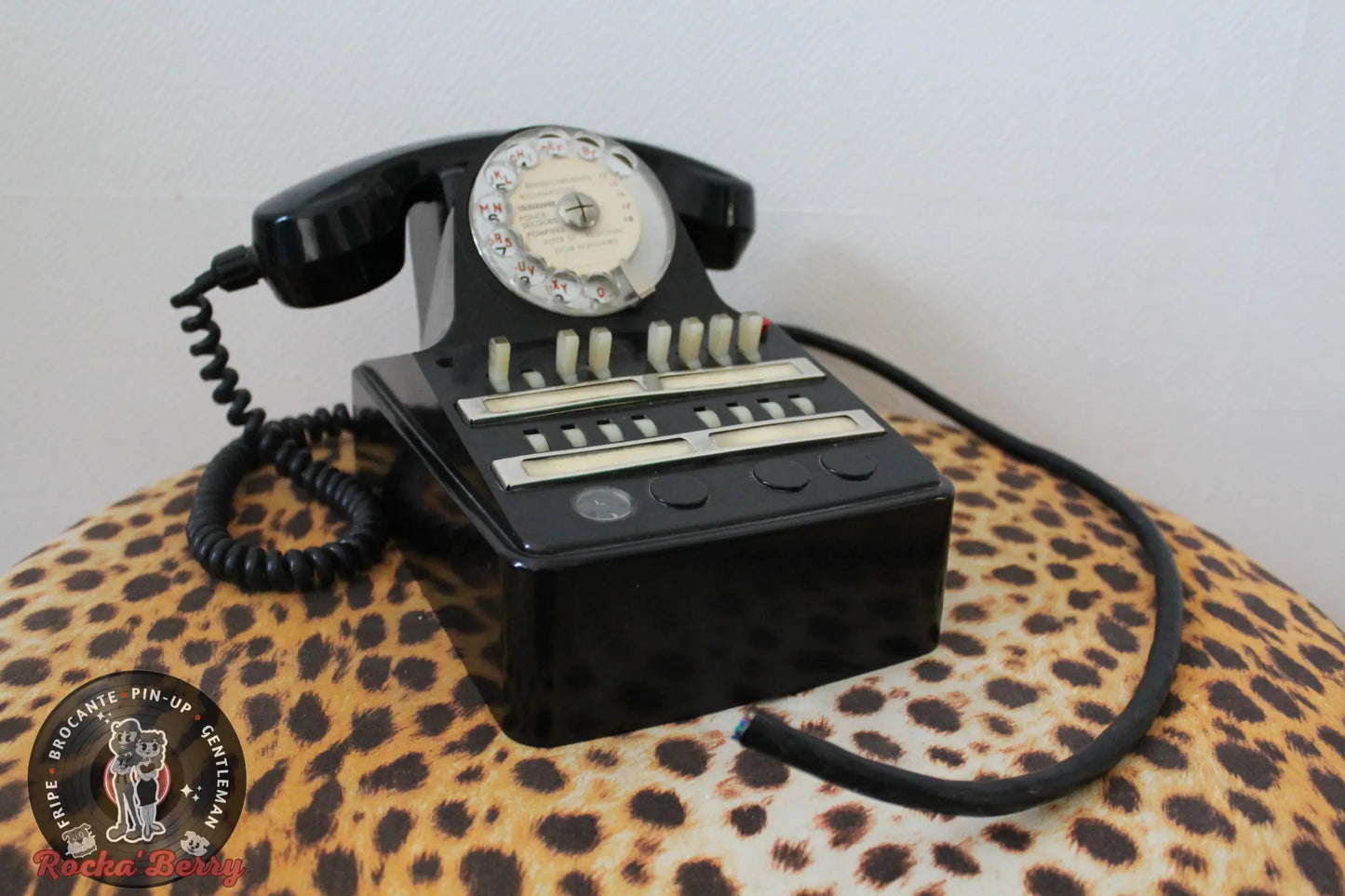 Téléphone de Standard Vintage 50s en Bakelite CIT Noir   - Made in France Rocka'Berry
