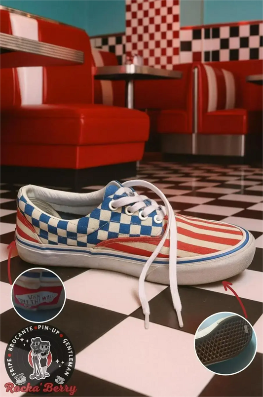 Vans US Old School – Stars & Stripes Checkerboard (43)