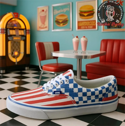 Vans US Old School – Stars & Stripes Checkerboard (43)