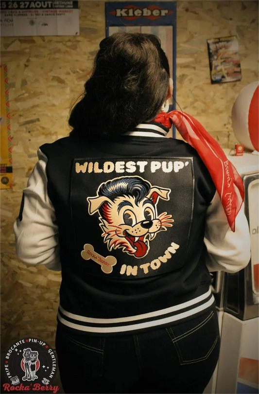 🐾Wildest Pup’ in Town - Varsity Jacket / Teddy Unisexe Rocka'Berry Rocka'Berry